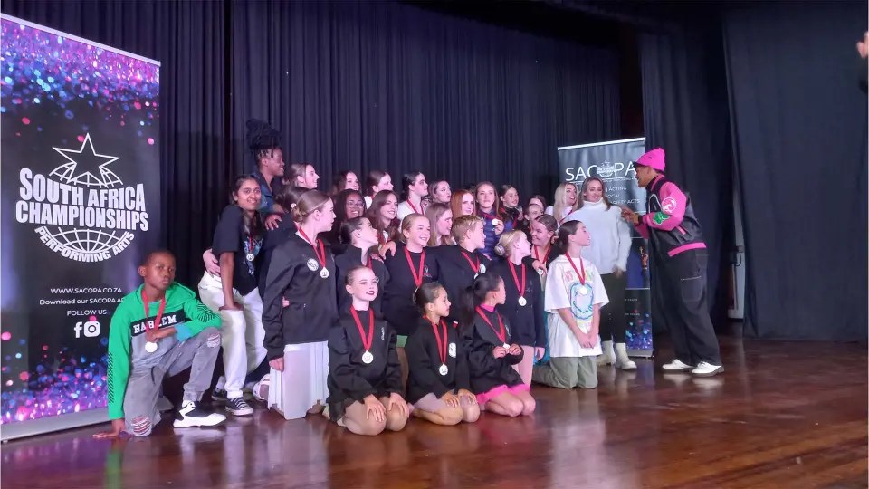 Dance competition award ceremony with stage lighting and sound equipment provided by Audio Elite