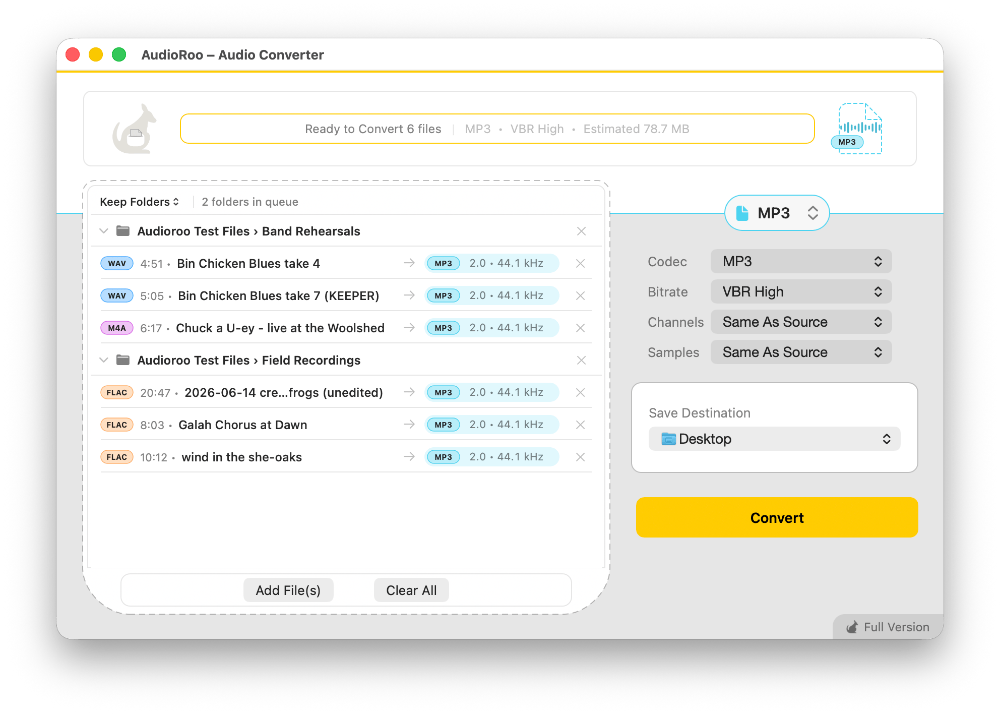 The Version 2 AudioRoo Converter Interface Redesign