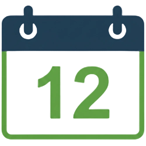 12-month hearing practice startup timeline and planning roadmap icon