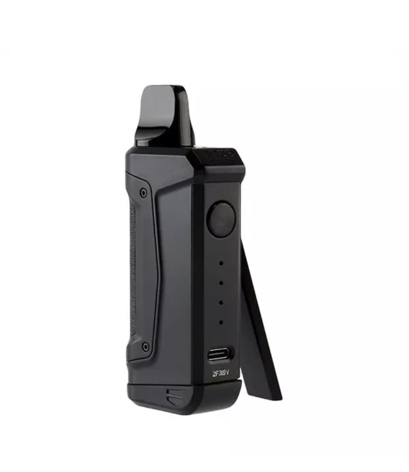Black Vape Mod with a Top Mouthpiece Side Grip Round Fire Button Four Led Indicators and Usb-c Port for Charging - Australia E-cigarette Store