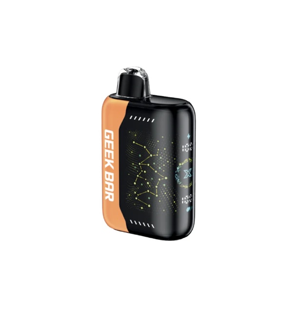 Geek Bar Disposable Vape with an Orange Side Panel Black Body and Constellation Graphic on the Front - Australia E-cigarette Store
