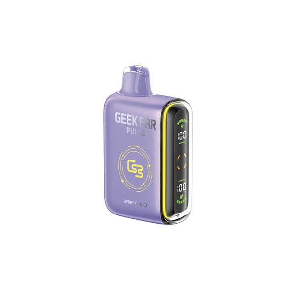 Purple Geek Bar Vape Device with a Black Side Panel and a Digital Screen on the Side - Australia E-cigarette Store