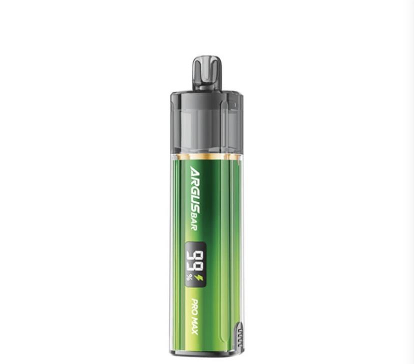 Green-to-yellow Gradient Vape Device with Gray Mouthpiece Labeled Argus Air Pro Max - Australia E-cigarette Store