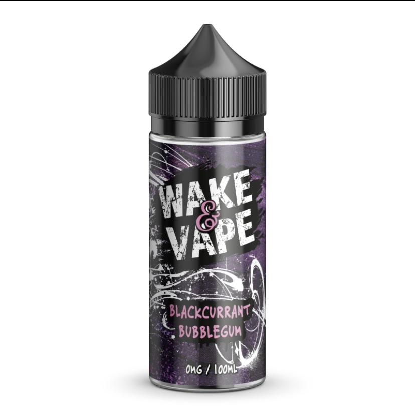 E-liquid Bottle Labeled Wake  Vape Blackcurrant Bubblegum Flavor 100 Ml - Australia E-cigarette Store