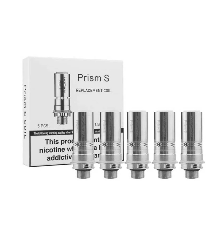 Prism S Replacement Coil Box with Five Metallic Vape Coils in Front - Australia E-cigarette Store