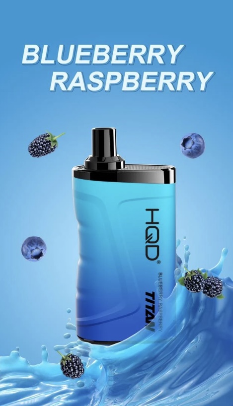 Blueberry Raspberry fragrance bottle with a blue background, surrounded by floating berries and splash effects.