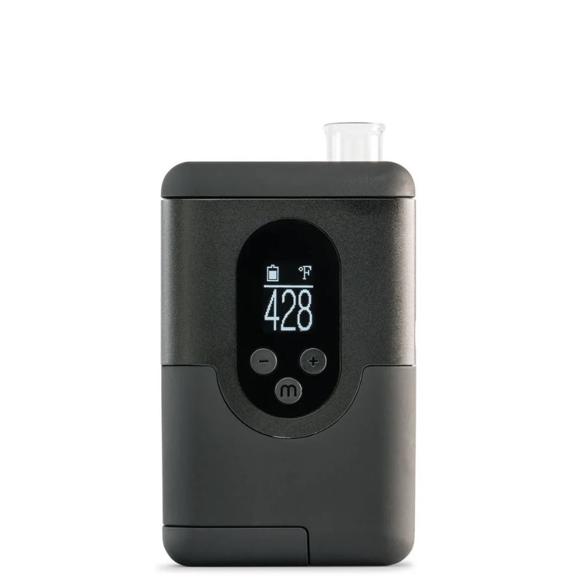 Portable nebulizer/respiratory device with a digital display showing 428 and control buttons