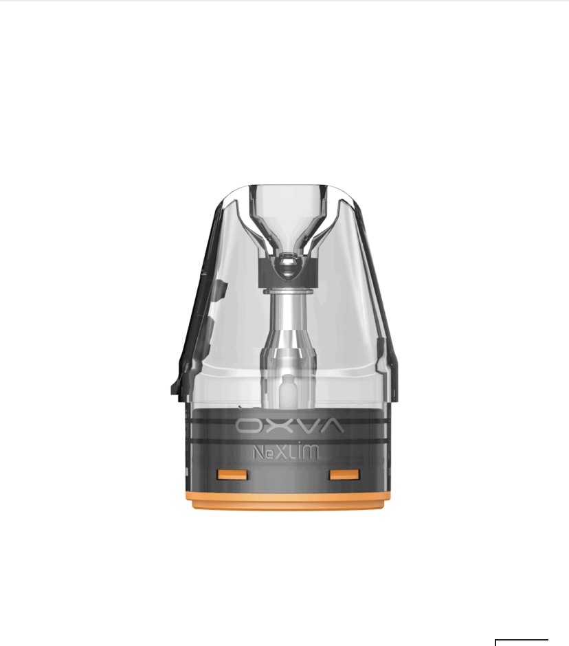 Vape Pod Cartridge for Oxva Nexlim with a Transparent Mouthpiece and Orange Base - Australia E-cigarette Store
