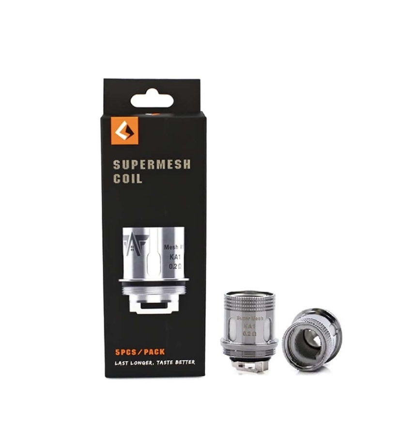 Box Labeled supermesh Coil with Five Metal Vape Coils Shown Beside It for Replacement Coils - Australia E-cigarette Store
