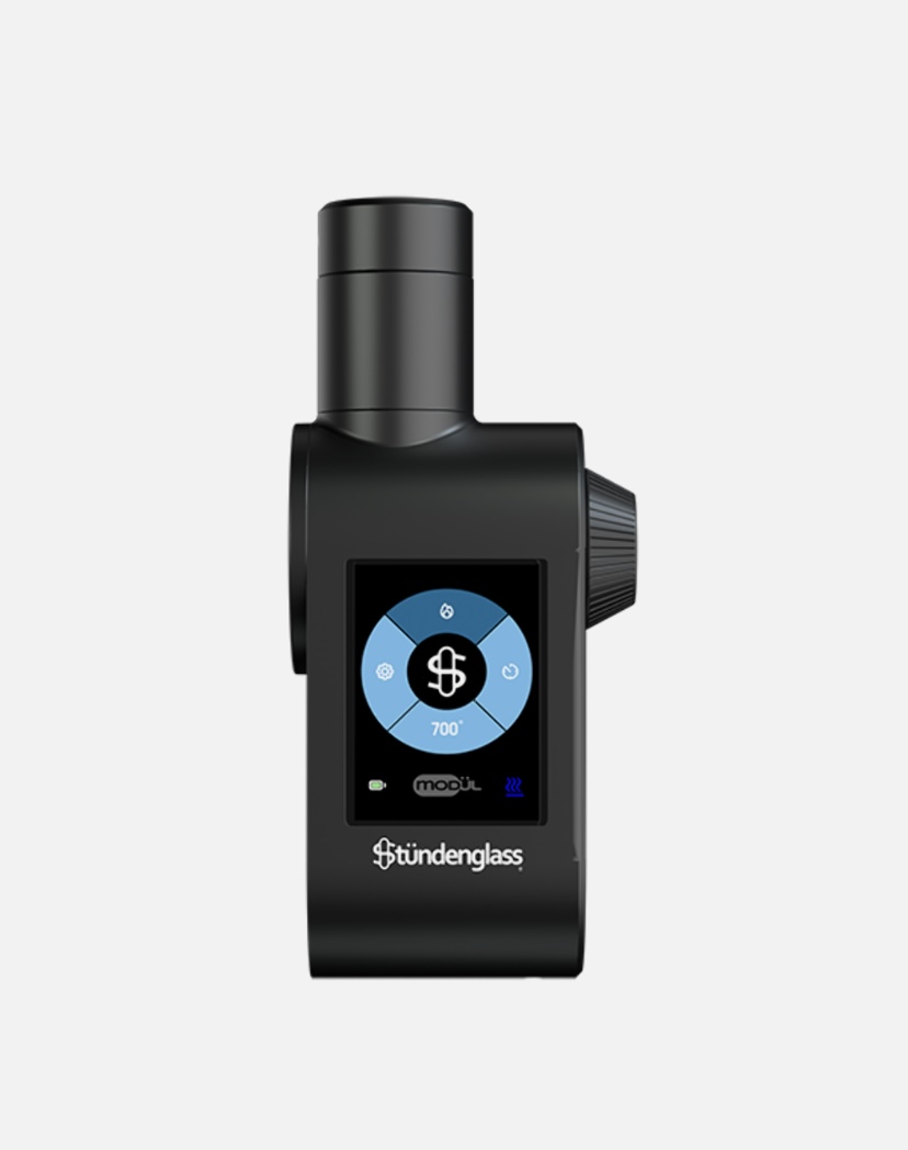 Black Stündenglass Electronic Device with a Circular Blue Touchscreen Menu on the Front - Australia E-cigarette Store