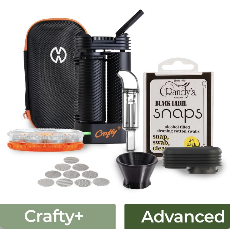 Crafty+ Portable Vaporizer Kit with Case Glass Wand Screens and Cleaning Accessories - Australia E-cigarette Store