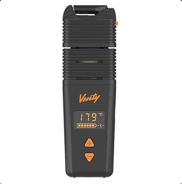Handheld Infrared Thermometer venty Displaying 179°c on a Digital Screen with Orange Buttons Below the Display - Australia E-cigarette Store