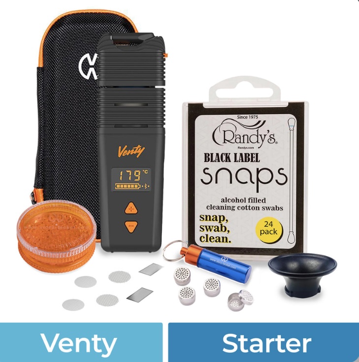 Handheld Breathalyzer Starter Kit with Orange-trim Case Tester Mouthpieces and Swabs Against a White Background - Australia E-cigarette Store