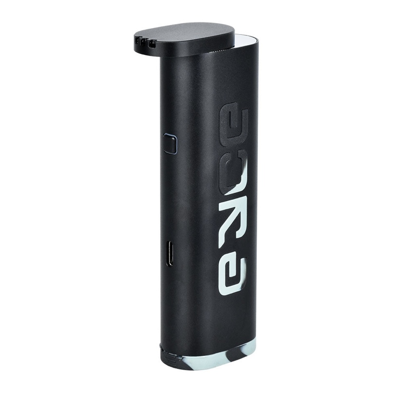 Black Cylindrical Vape Mod with a Top Cap and Usb-c Port on the Side Featuring a White Logo Along the Body - Australia E-cigarette Store
