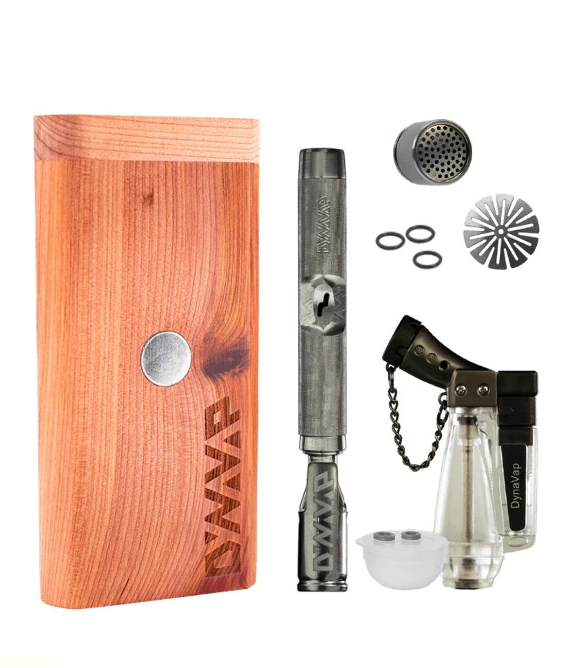 Dynavap Vapcap Kit Wooden Storage Box Metal Vaporizer Detachable Mouthpiece Screens O-rings and a Small White Cap - Australia E-cigarette Store
