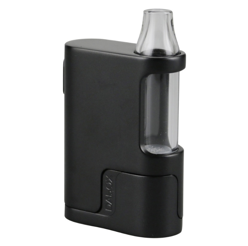 Compact Black Vape Pod System with a Glass Mouthpiece and a Detachable Pod at the Top - Australia E-cigarette Store
