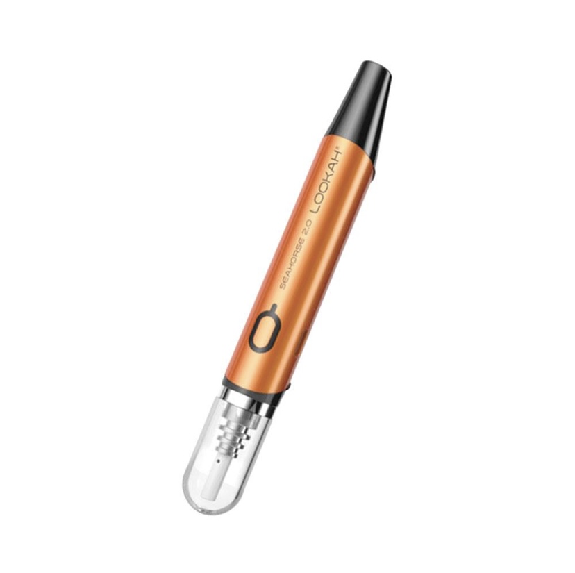 Orange Vape Pen with a Black Mouthpiece and Transparent Chamber - Australia E-cigarette Store