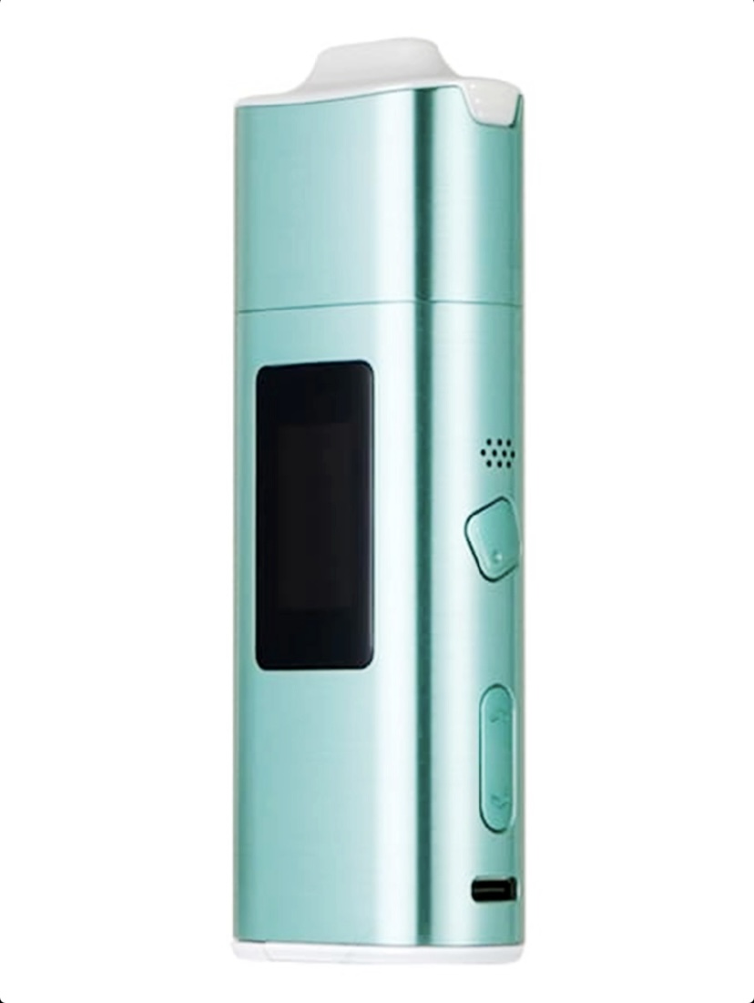 Teal Vape Device with a Vertical Black Display Screen on the Front and Side Controls - Australia E-cigarette Store