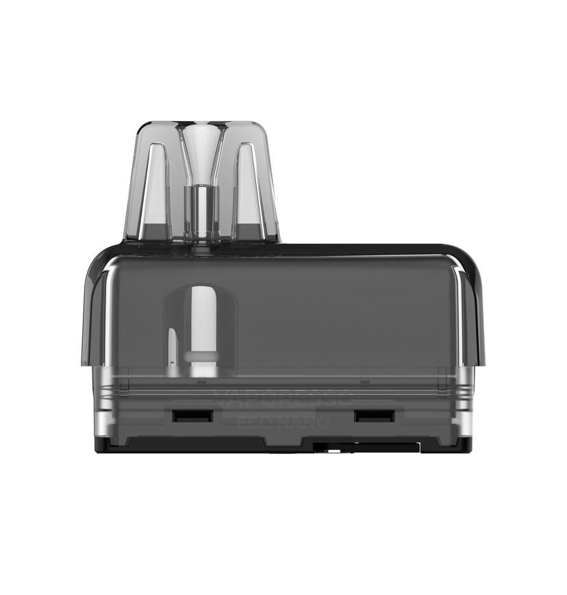 Transparent Vape Pod Cartridge with a Dark Body and Mouthpiece on Top - Australia E-cigarette Store