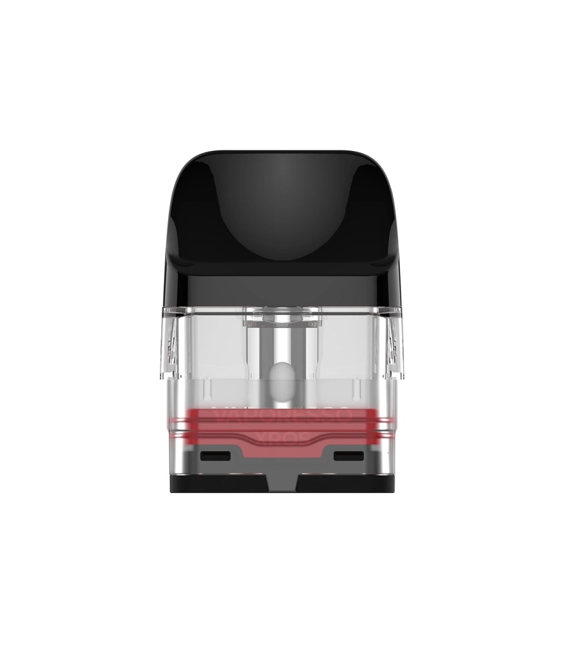 Compact Vape Pod with a Black Mouthpiece and a Clear Cartridge Red Accent at the Base - Australia E-cigarette Store