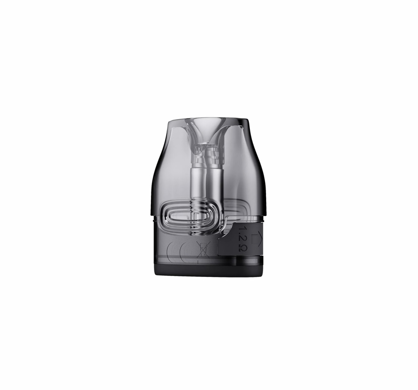 Clear Pod-style Vape Cartridge with Internal Coil Shown Upright on a White Background - Australia E-cigarette Store