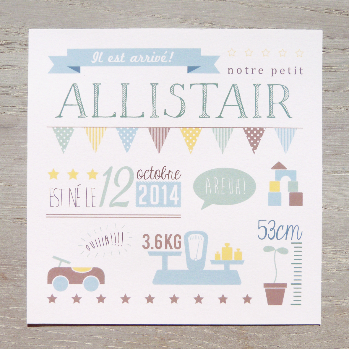 Faire-part Patchwork face