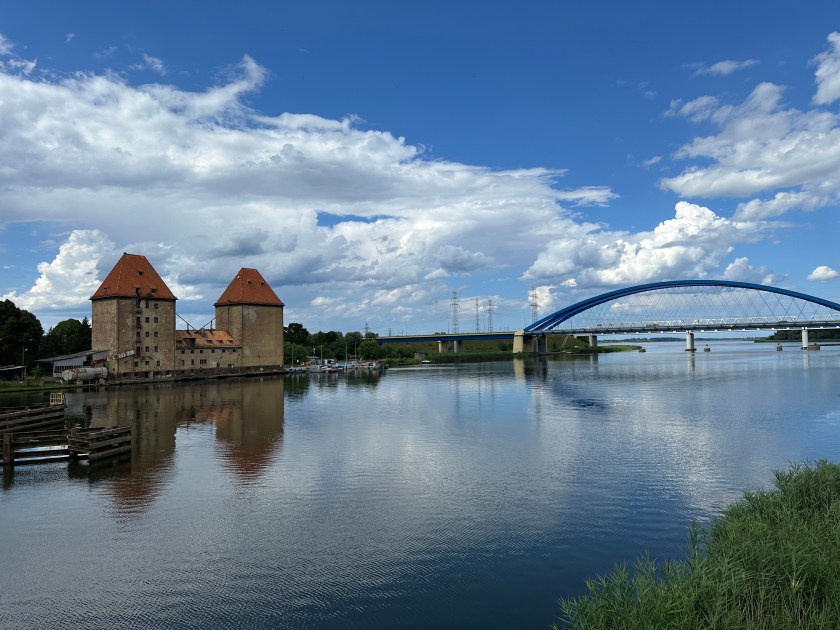 Radreise Ostdeutschland 2024 – Brücke von Stepnica nach Wollin