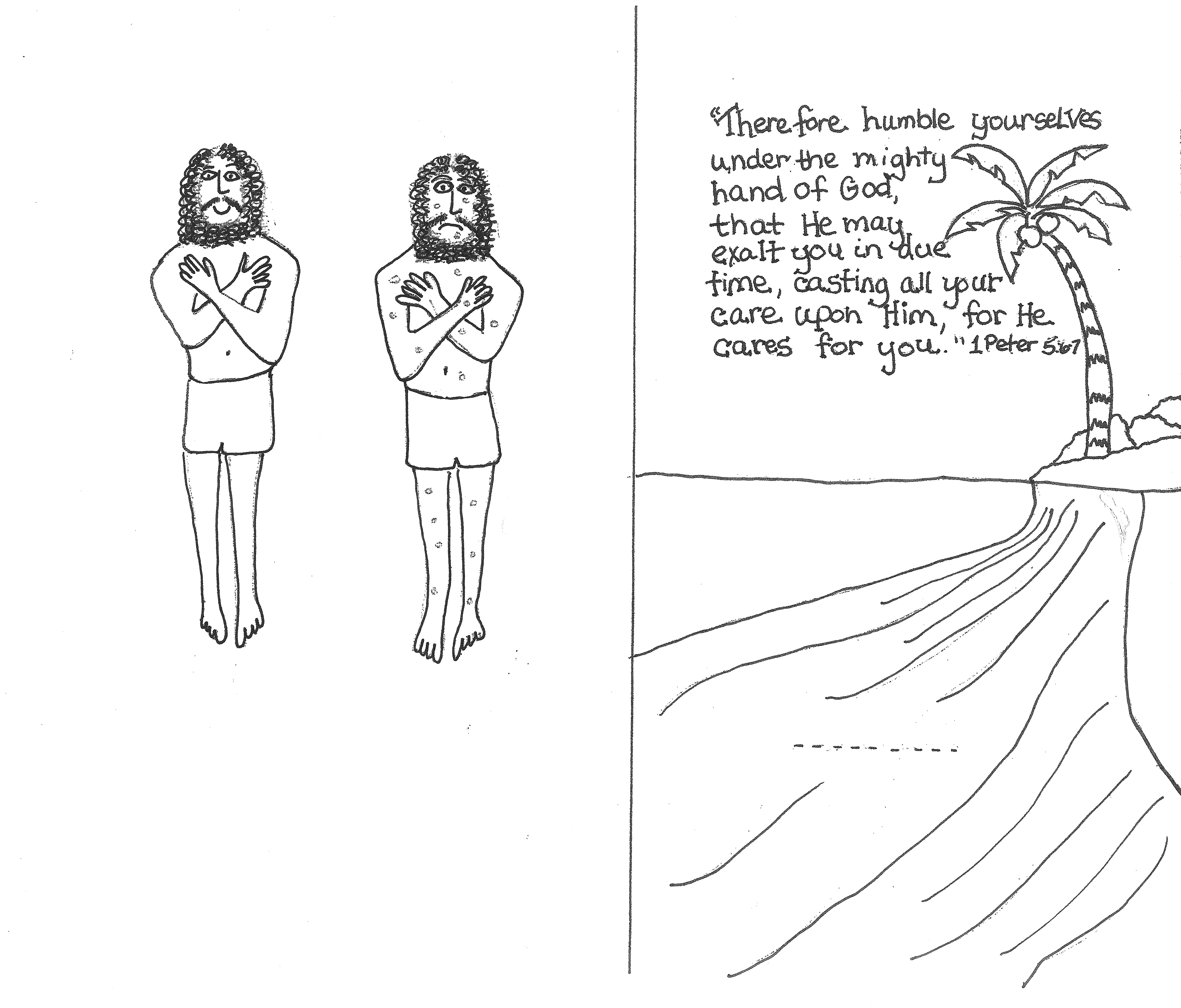 Genesis 1:1 copywork and coloring page; Naaman S Leprosy Aunties Bible Lessons
