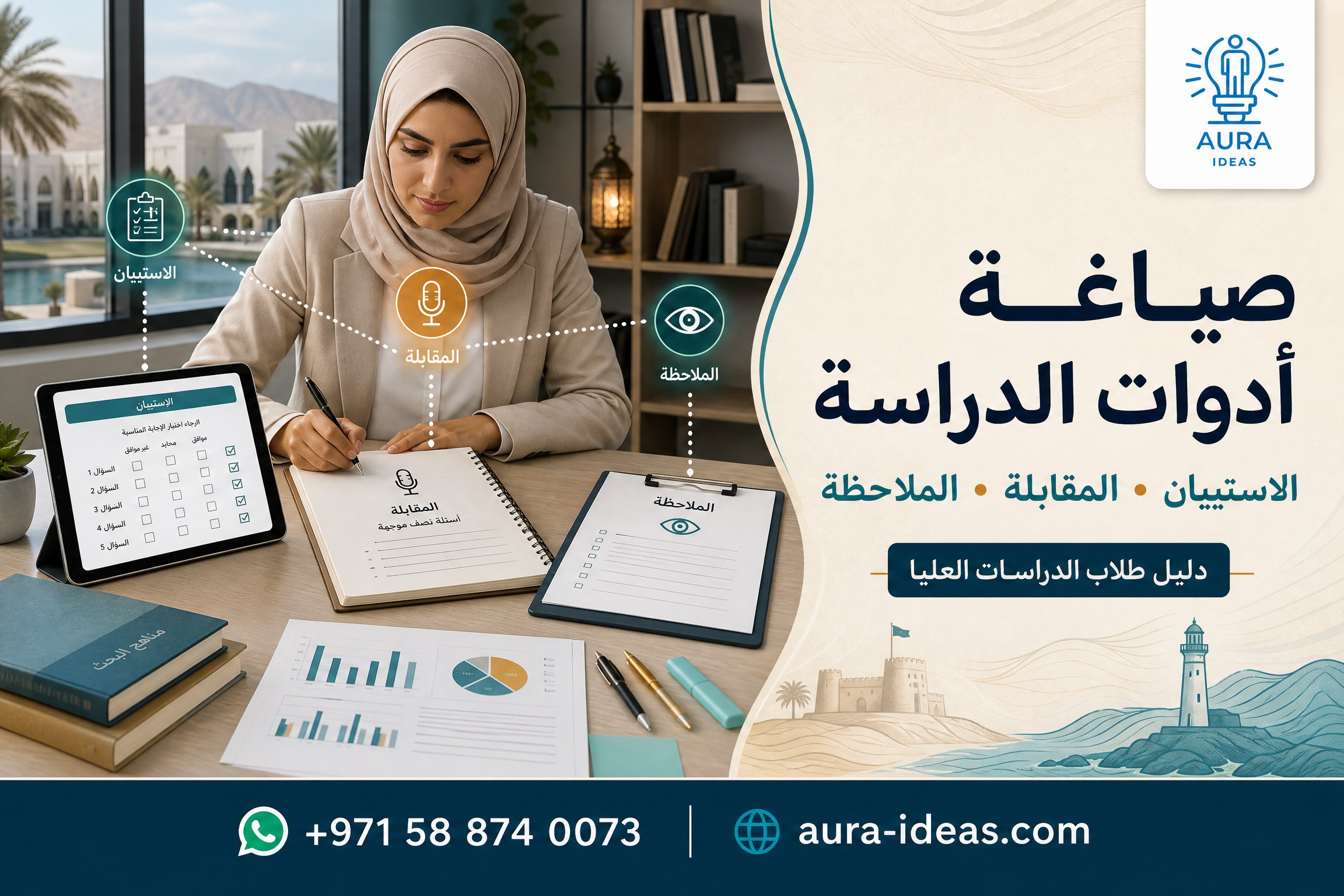 صياغة أدوات الدراسة: الاستبيان والمقابلة والملاحظة - أورا للأفكار