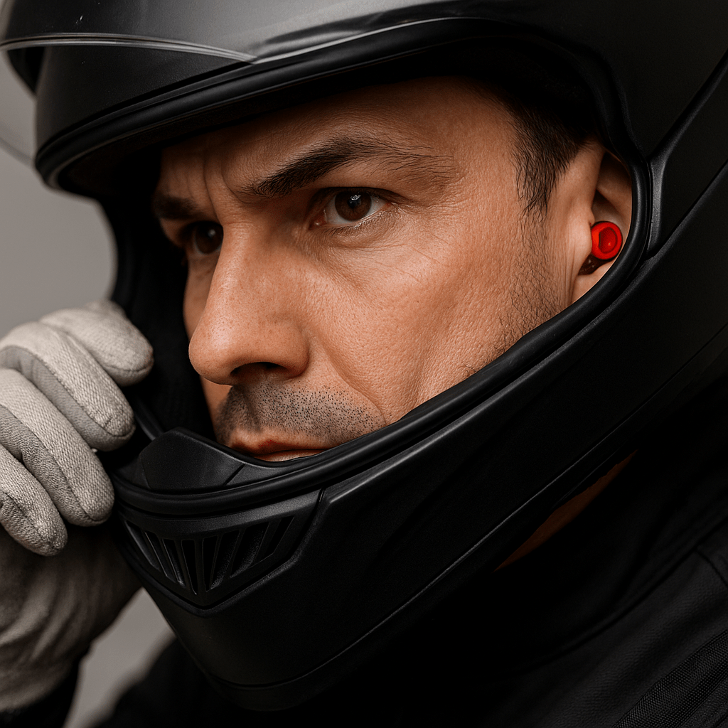 競賽重機濾音耳塞｜高速騎乘均衡降噪不悶音｜賽道與長途專用