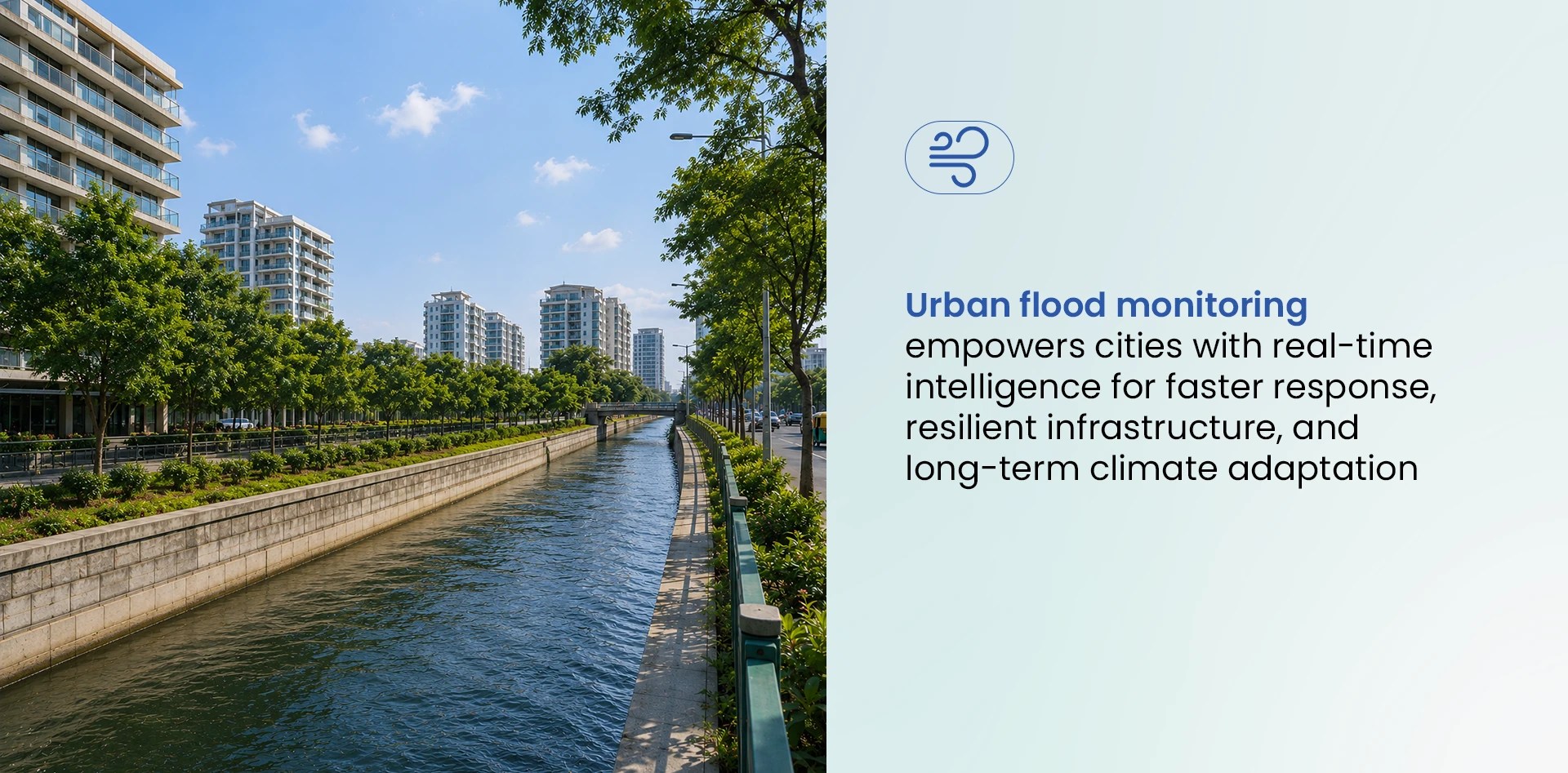 Urban flood monitoring supports climate resilient cities through real time flood intelligence and water management