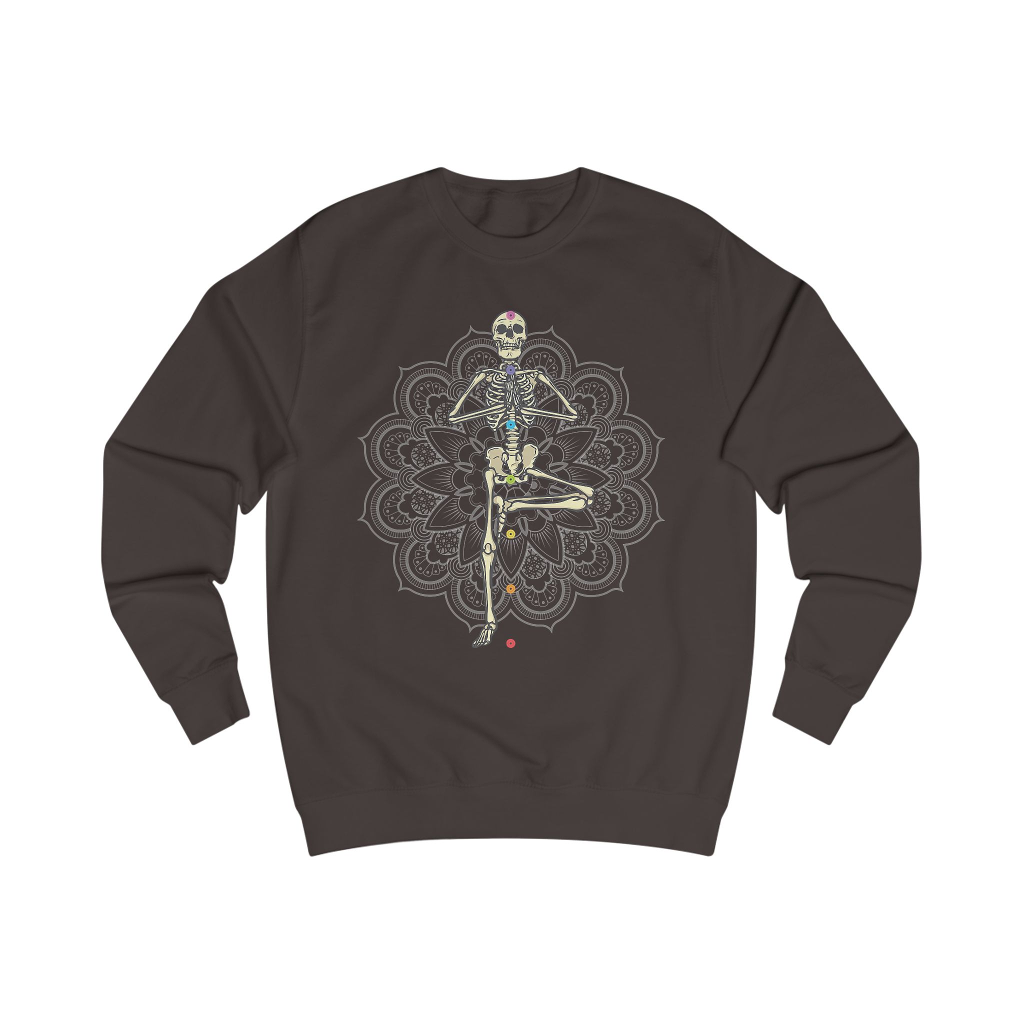 "Meditating Skeleton" - Yoga Chakra Meditation Sweatshirt