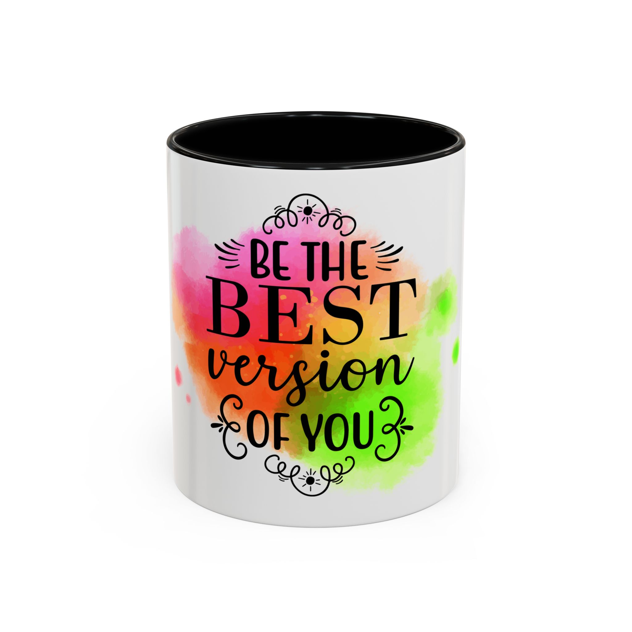 Inspirational Accent Coffee Mug – “Be the Best Version of You”