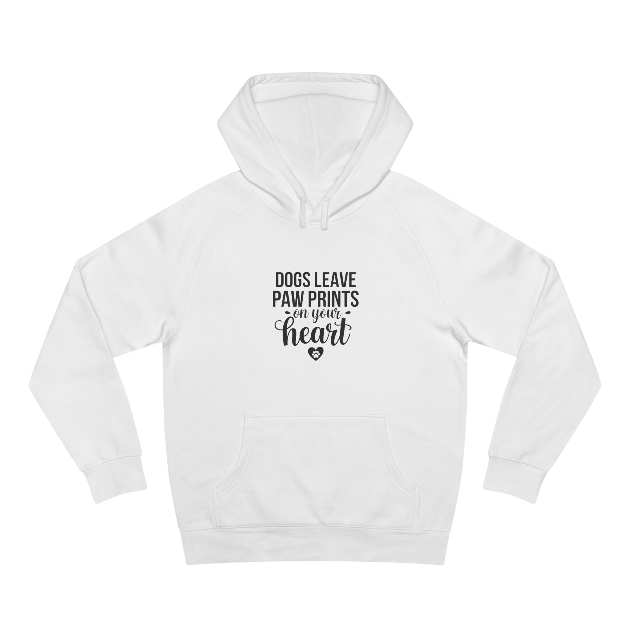 Dog Lover Hoodie - "Dogs Leave Paw Prints on Your Heart" Comfort Pullover
