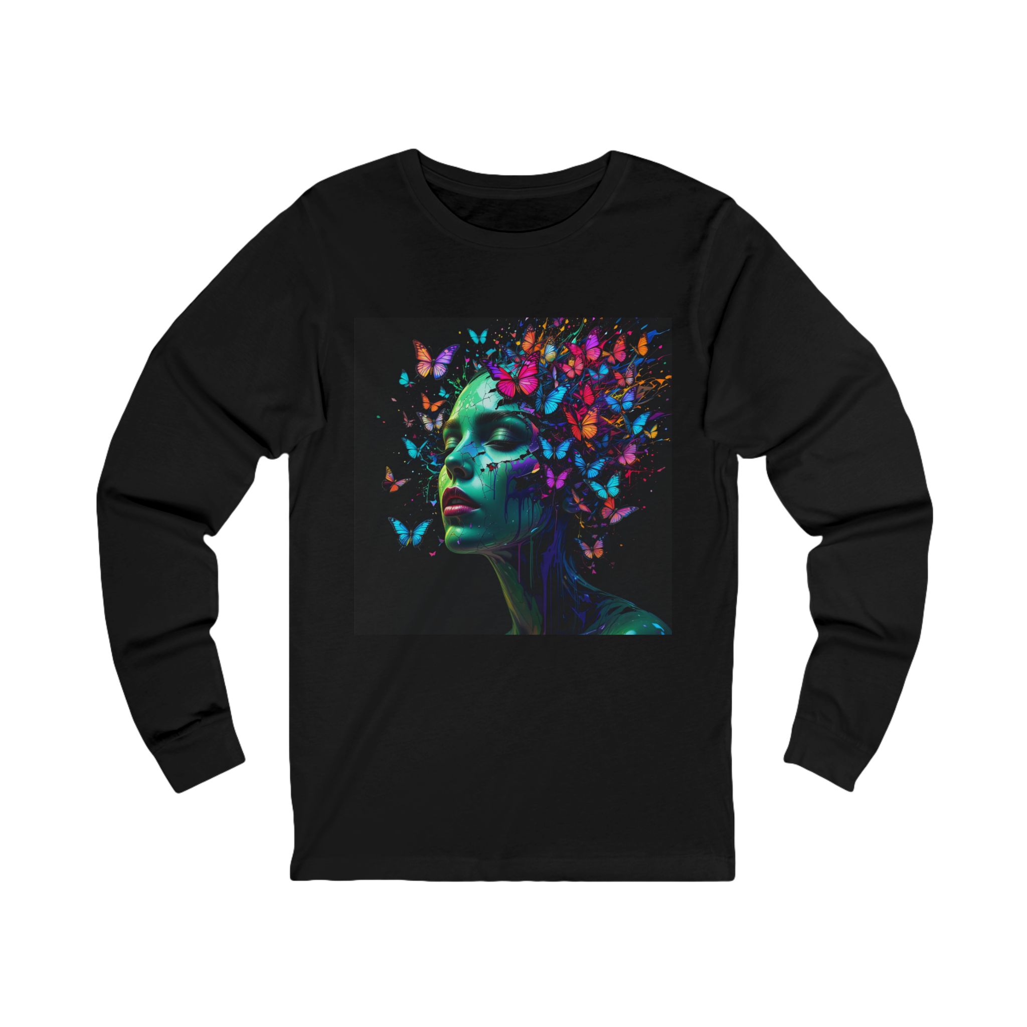Butterfly Dream Portrait Long Sleeve Tee Abstract