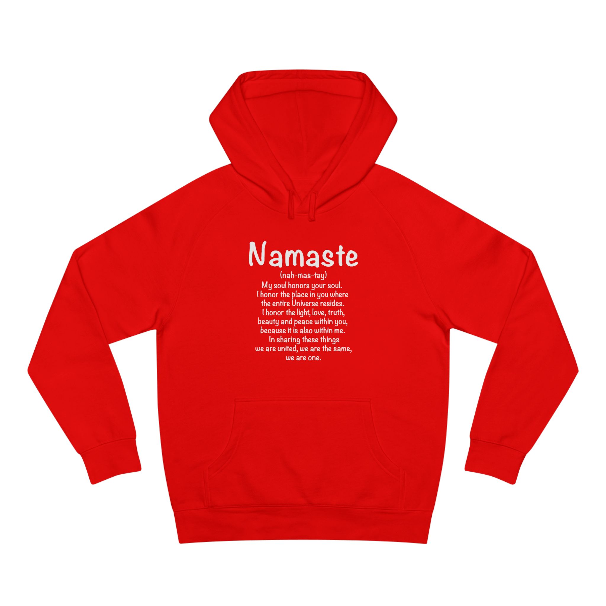 Namaste Hoodie — Mindful Yoga Sweatshirt with Inspirational Definition