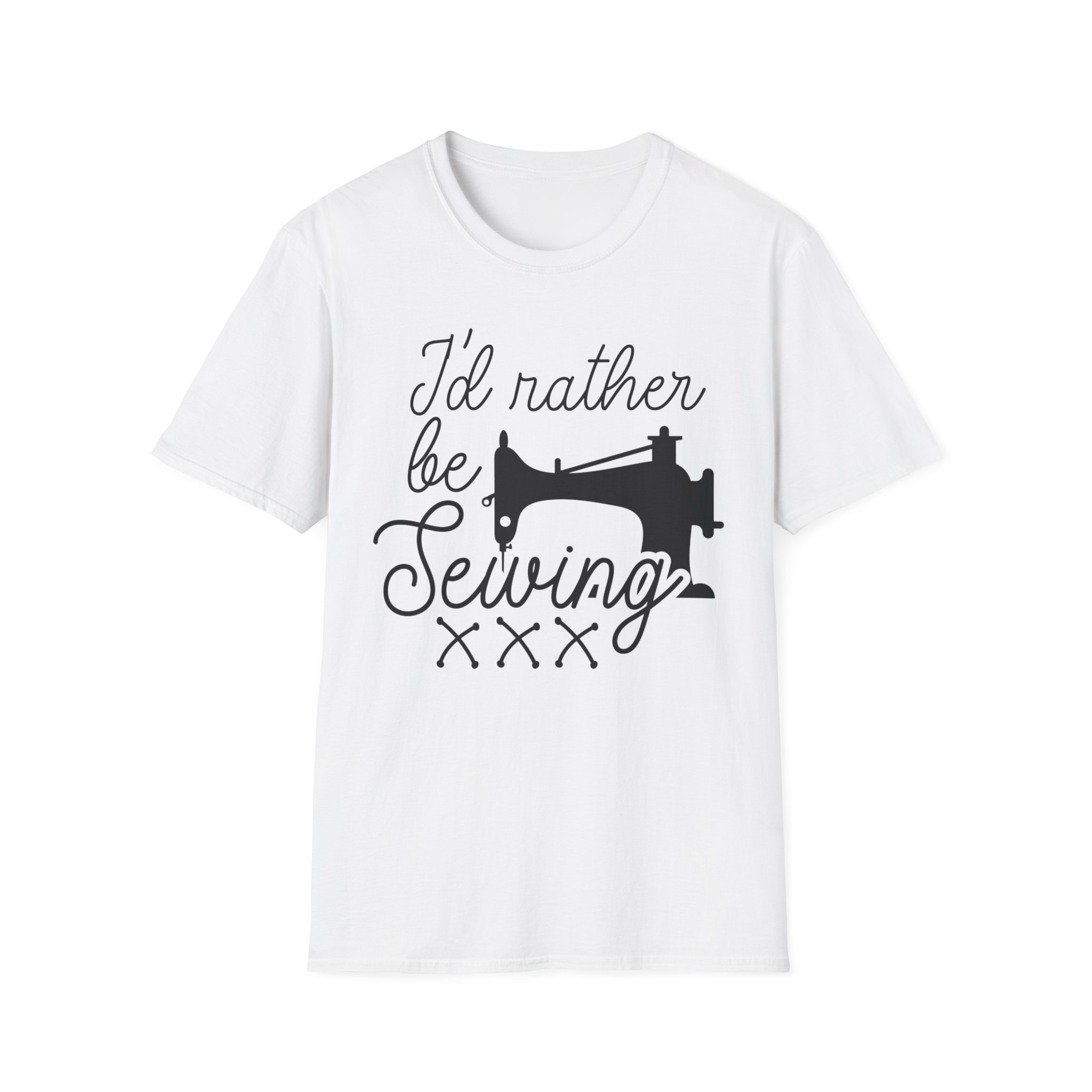 I'd Rather Be Sewing T-Shirt — Vintage Sewing Machine Tee for Quilters & Makers