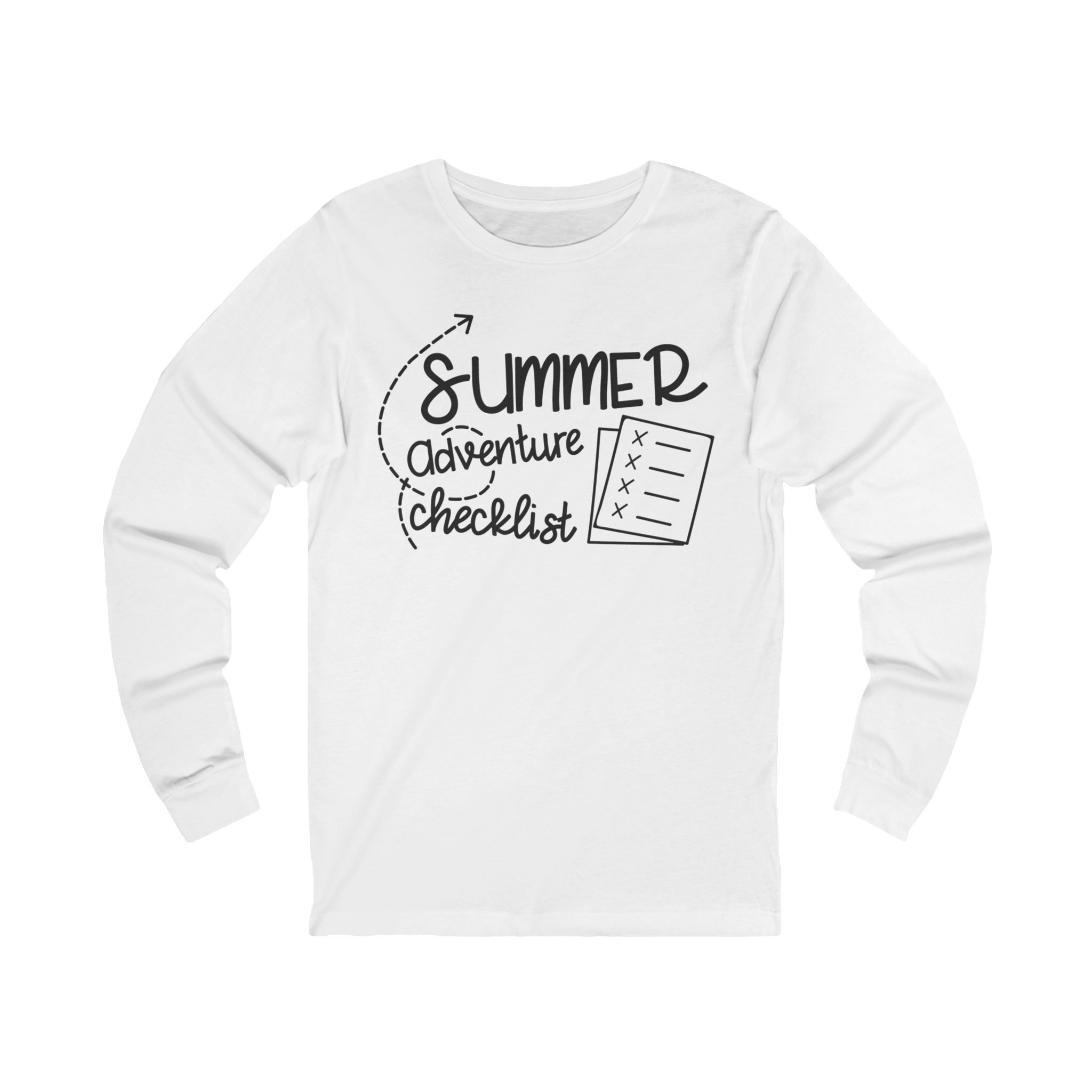 Summer Adventure Checklist Long Sleeve Tee