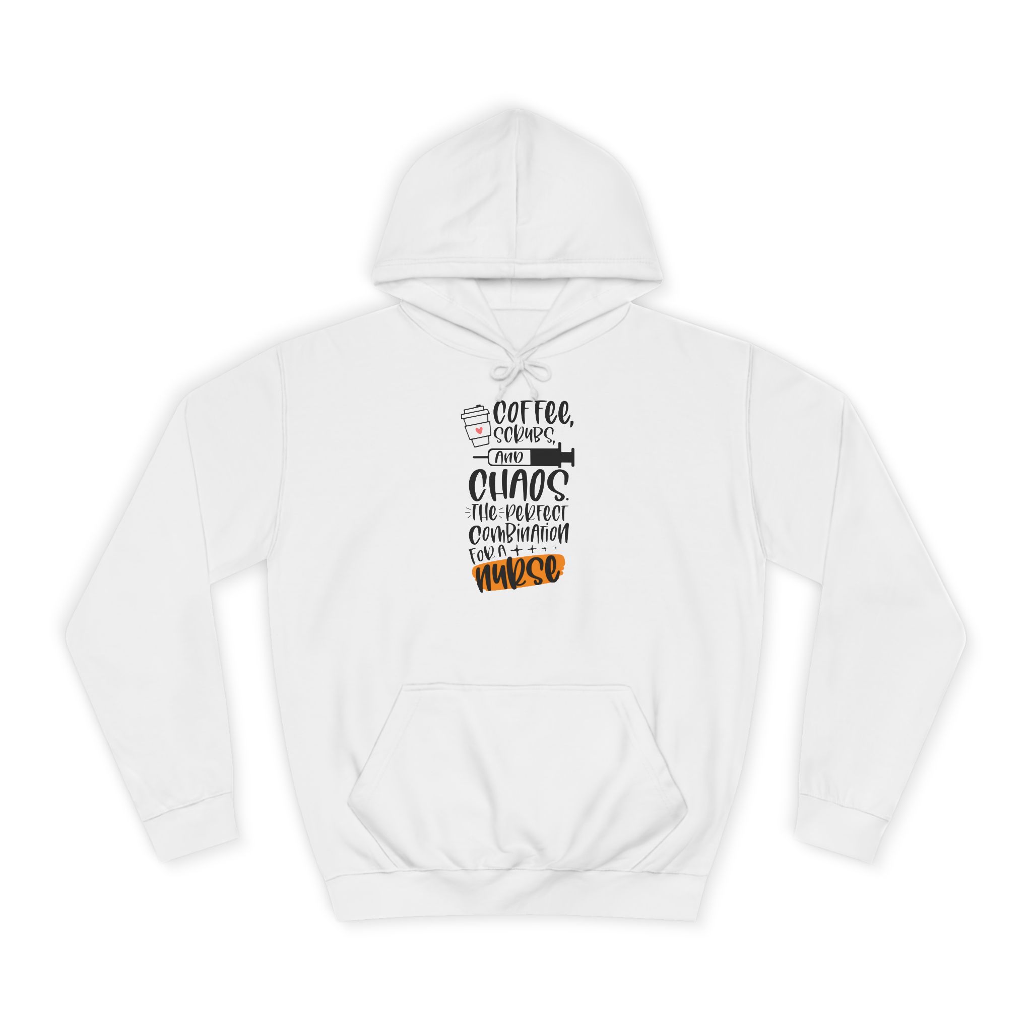 College Hoodie – 'Coffee Chaos & Cheetah' Graphic Hoodie