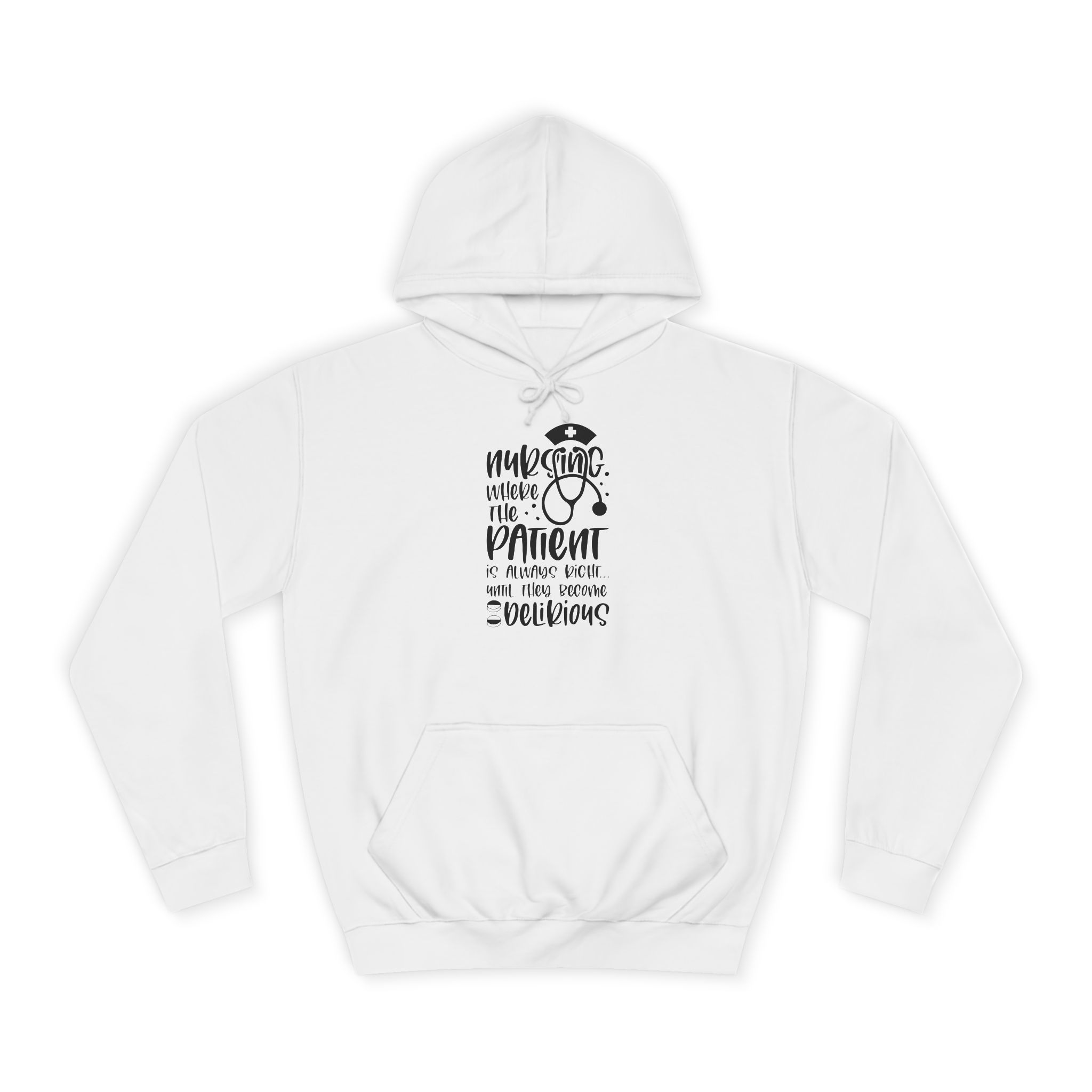 Hoodie — 'Patient' Nursing Student Graduation Cute Nurse Illustration