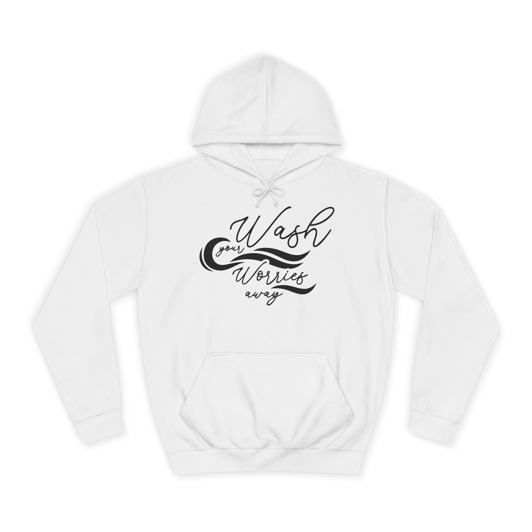 Hoodie — 'Wash Your Hands' Script Graphic Pullover