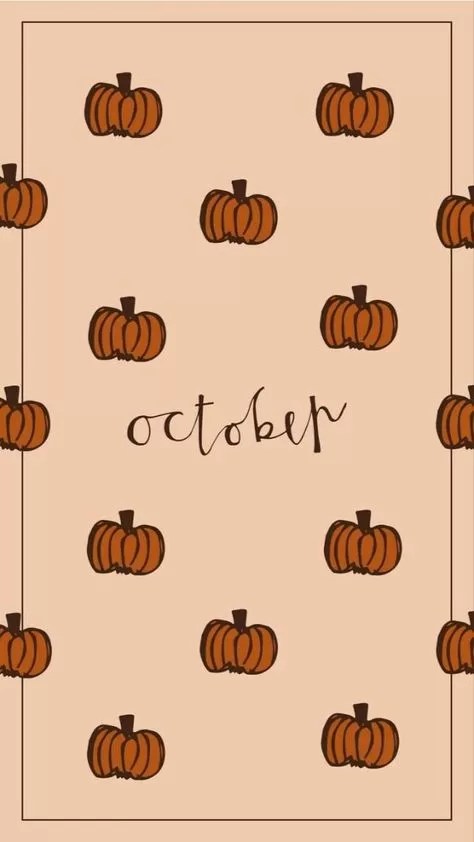 October Pumpkin Halloween Phone Wallpaper
