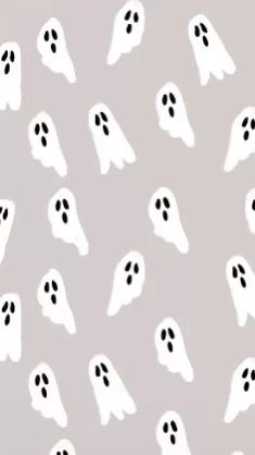 Taupe Ghost Halloween Phone Wallpaper