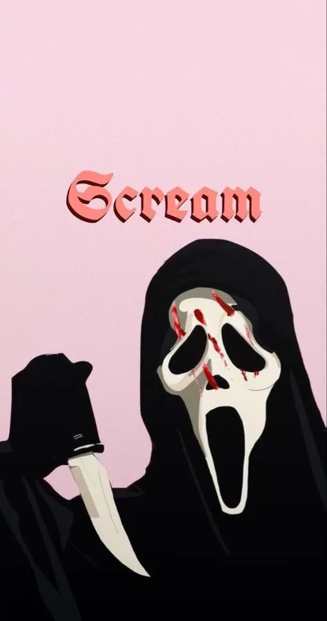 Scream Halloween Phone Wallpaper