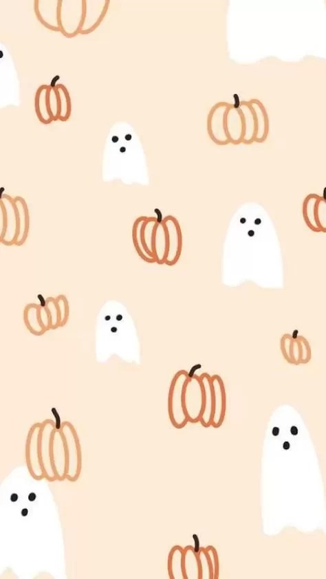 Simple Orange Halloween Phone Wallpaper