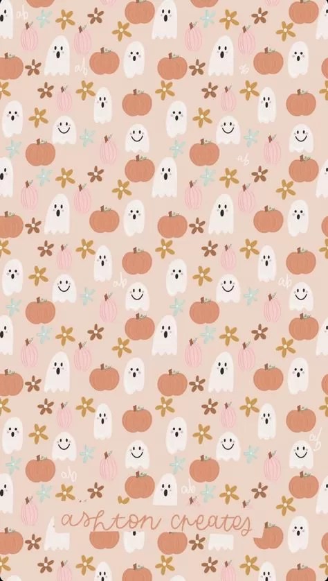 Pink Cute Halloween Phone Wallpaper