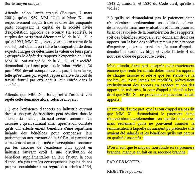 Les clauses statutaires limitant les pouvoirs des gérants qui résultent du présent article sont inopposables aux tiers. L Apport En Societe Apport En Numeraire Apport En Nature Et Apport En Industrie A Bamde J Bourdoiseau