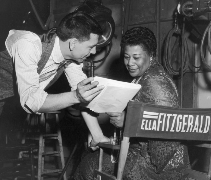 On set with Jazz legend, Ella Fitzgerald