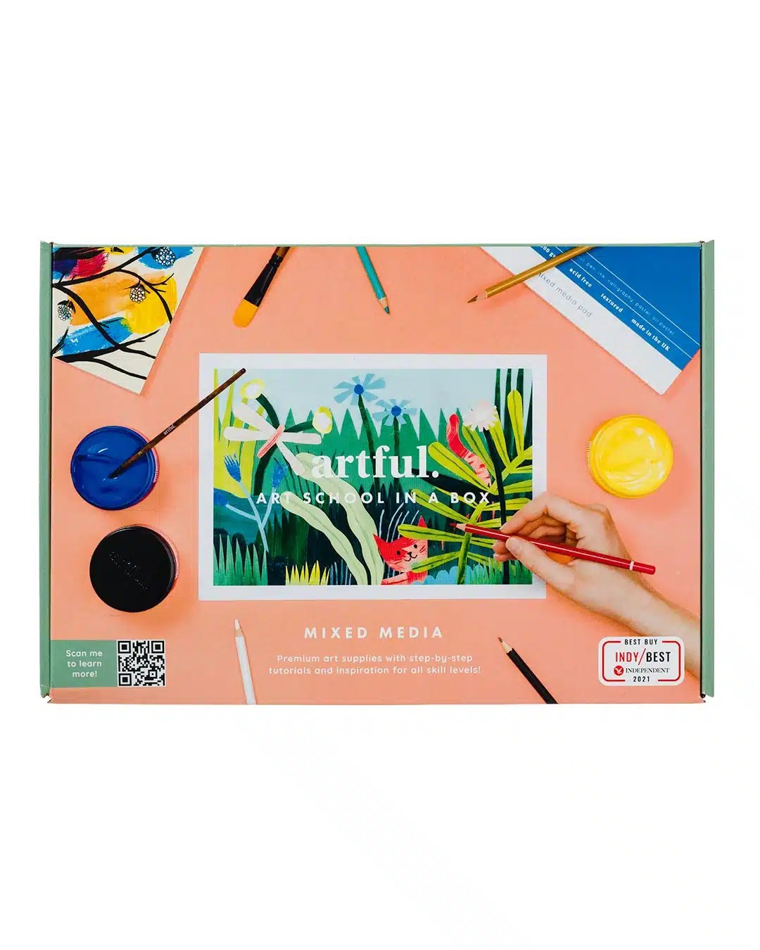 artful art school in a box - mixed media art kit