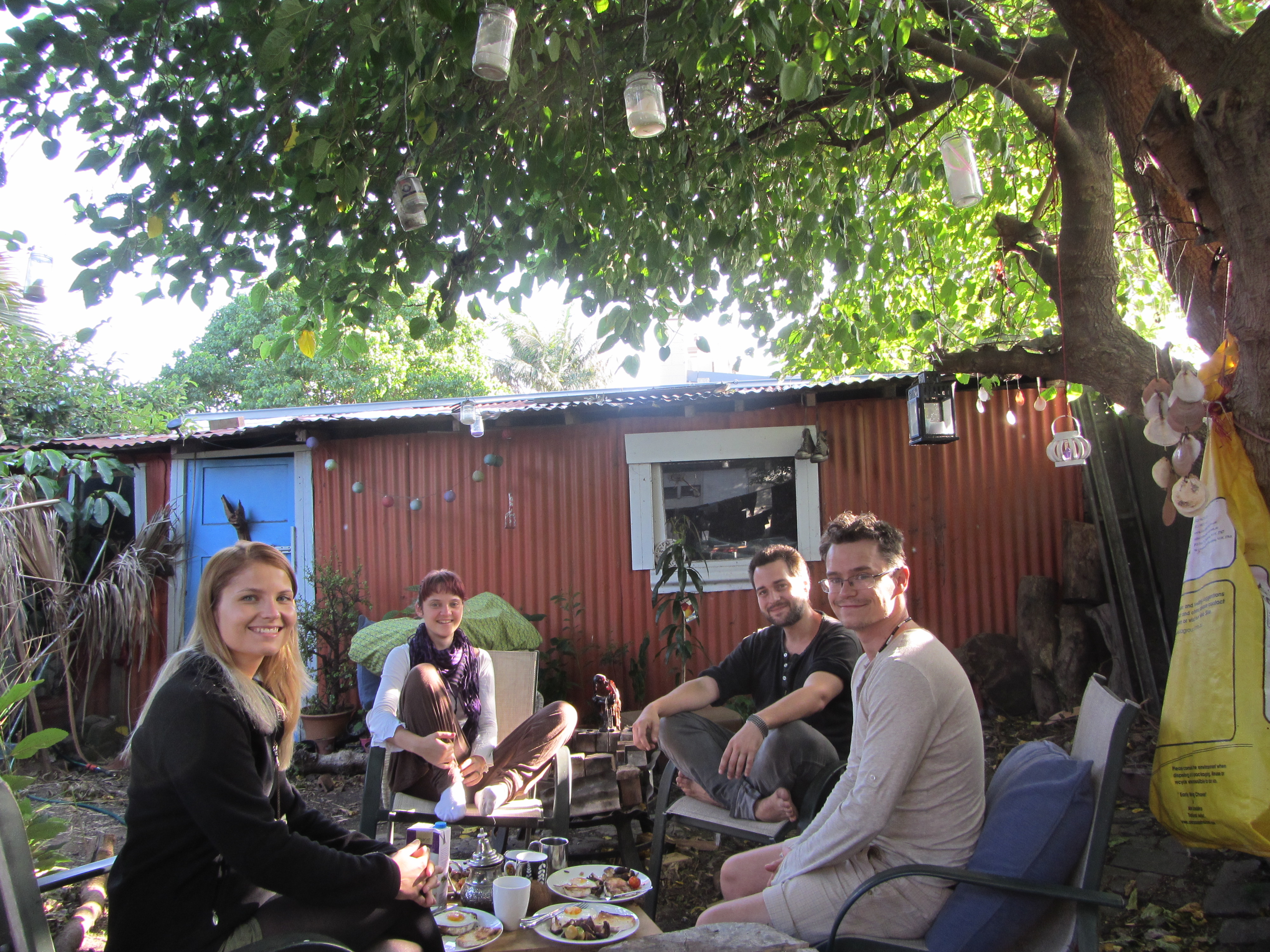Frühstück im Garten